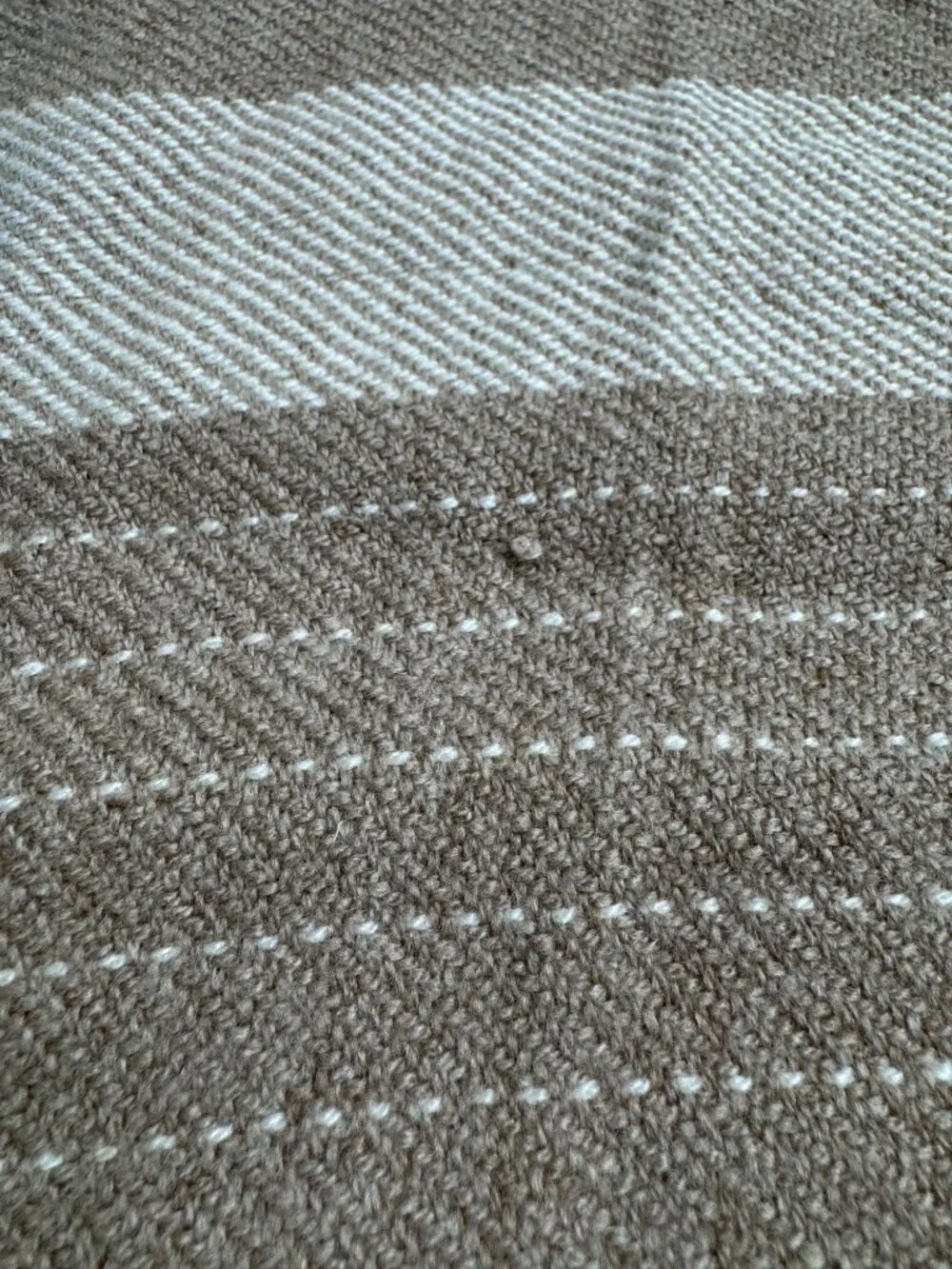 Banana Republic Scarf Wrap Wool Cashmere Beige Striped Fringe Neutral Casual OS